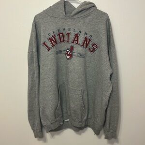CSA Cleveland Indians Grey Graphic Hoodie Sweatshirt